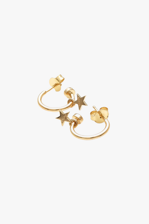 Stolen Star Anchor Sleeper Earrings 18ct Gold Plated ACC Jewellery Stolen Girlfriends Club   