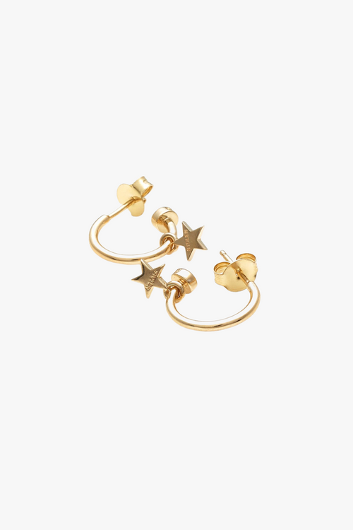 Shop Stolen Star Anchor Sleeper Earrings 18ct Gold Plated Flo Fran