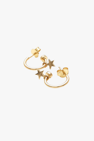 Stolen Star Anchor Sleeper Earrings 18ct Gold Plated ACC Jewellery Stolen Girlfriends Club   