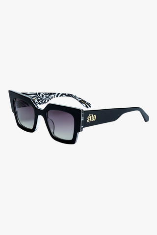 Sensory Division Black Safari Smoke Gradient Sunglasses