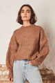 Harper LS Mocha Balloon Sleeve Knit Jumper