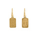 Hook Saints Rectangle Earrings Gold