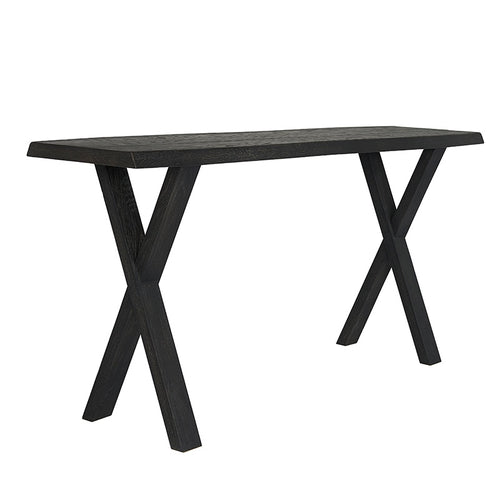 Croix Black Console with Trestle Legs HW Furniture - Chair, Table, Floor Mirror, Shelf Le Forge   