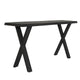 Croix Black Console with Trestle Legs