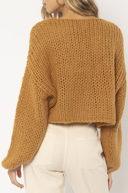 Desert Skies Amber Light Loose Knit Jumper WW Knitwear Amuse Society   