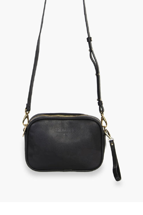 The All Times Black Leather Cross Body Gold Hardware Bag ACC Bags - All, incl Phone Bags Federation   