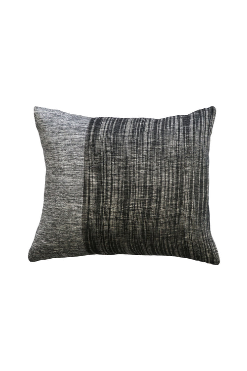 Anderson Linen Black White + Grey Feather Inner 45x55cm Rectangle Cushion HW Cushions Baya   