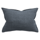 Arcadia Navy Blue Feather Filled 100% Linen Cushion 40x60cm