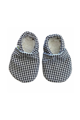 Baby Booties Black White Grandad Bob Houndstooth HW Kids Not specified   