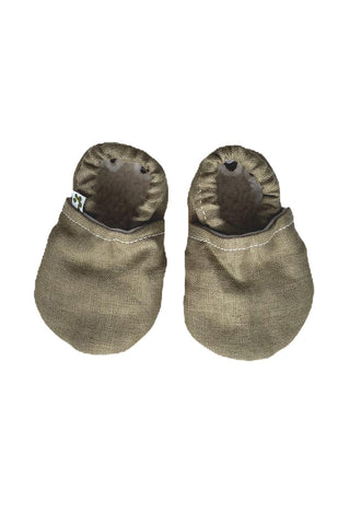 Baby Booties 100% Olive Linen HW Kids Not specified   