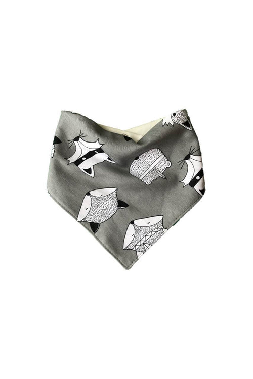 Bandana Bib Grey Fox + Bear HW Kids Not specified   