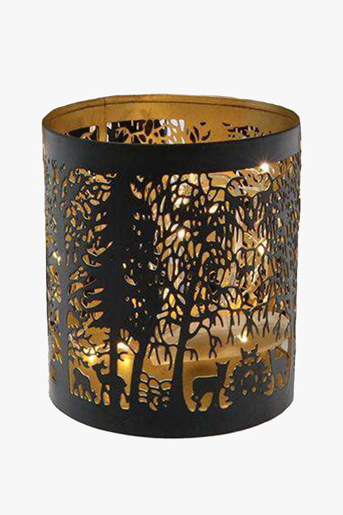 Lantern Forest Small Black Gold HW Christmas Le Forge   