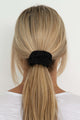 Black Linen Scrunchie