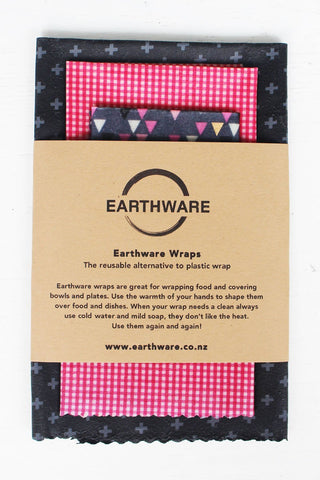 Earthware Reuseable Food Wraps Pk3 HW KITCHEN - Tableware, Serveware, Placemats Earthware   