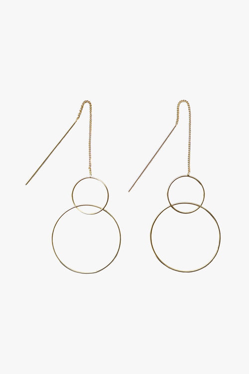 Circle Thread Thru Gold Earrings ACC Jewellery Flo Gives Back 15% to Women In Need   