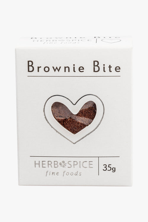 Mini Chocolate Brownie White Box Silver Heart 35g HW Food & Drink Herb + Spice Mill   