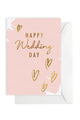 Happy Wedding Day Blush Greeting Card