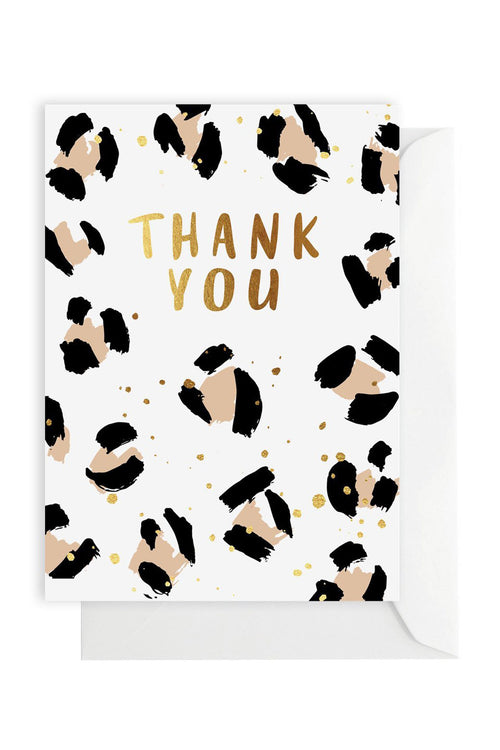 Leopard Print Thank You Card HW Stationery - Journal, Notebook, Planner Elm Paper   