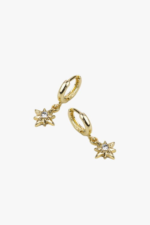 Celestial Gold Huggie Hoop Earrings ACC Jewellery Flo Gives Back 15% to Women In Need   