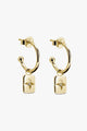 Clover Rectangle 18k Gold Plated EOL Earrings