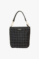 Coco Braid Black Leather Bucket Bag