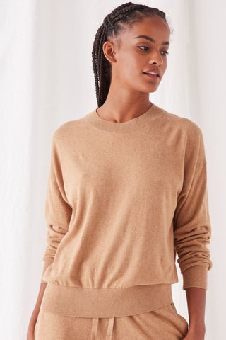 Cotton Cashmere Lounge Taupe Jumper WW Knitwear Assembly Label   