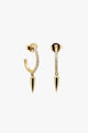 Dagger White Diamante 18k Gold Plated Hoop EOL Earrings