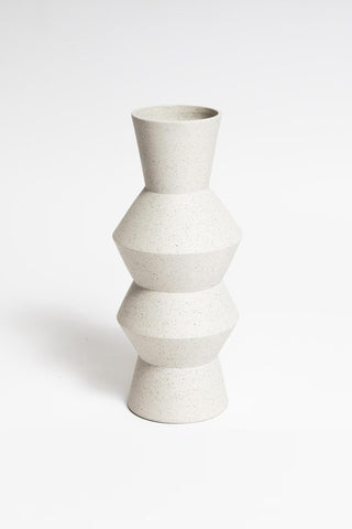 Divoc Large White Vase 18x40cm HW Decor - Bookend, Hook, Urn, Vase, Sculpture NED Collections   