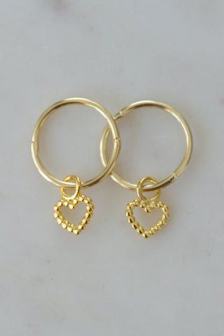 Dotty Love Sleeper Earrings Gold EOL ACC Jewellery Sophie   