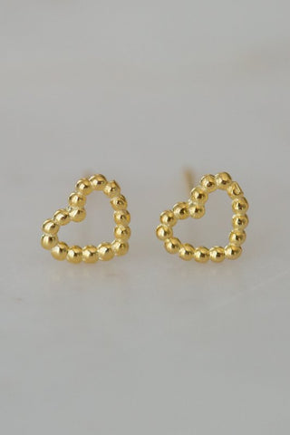 Dotty Love Stud Earrings Gold ACC Jewellery Sophie   