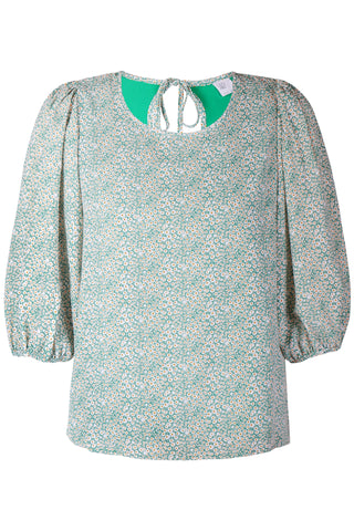 Dwelling Ditsy Green Floral Top WW Top Leo + Be   