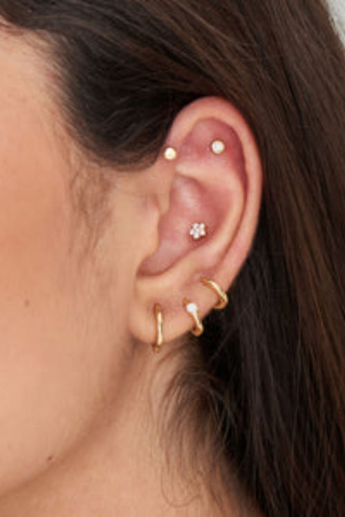 Ear Edit Gold Small Hoop Earrings ACC Jewellery Ania Haie   