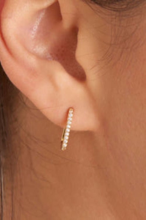 Glam Rock Gold Oval Hoop Earrings ACC Jewellery Ania Haie   