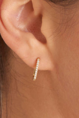 Glam Rock Gold Oval Hoop Earrings ACC Jewellery Ania Haie   