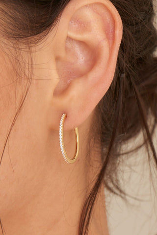 Glam Rock Gold Large Hoop Earrings ACC Jewellery Ania Haie   