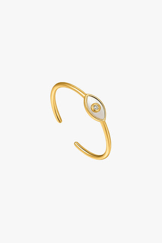 Wild Soul Evil Eye Adjustable Gold Ring ACC Jewellery Ania Haie   