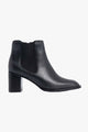 Eleanore Heeled Black Leather Chelsea Boot