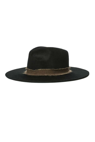 Ella Fedora Felt Black Brown Hat ACC Hats Brixton   