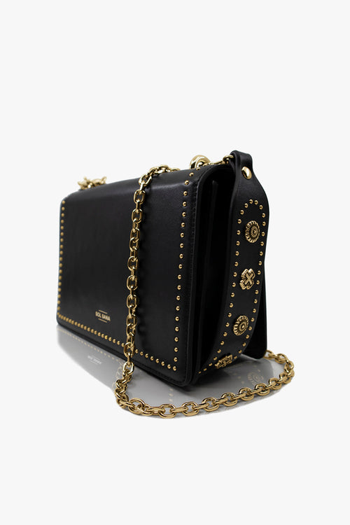 Embellished Flap Bag Black/Gold ACC Bags - All, incl Phone Bags Sol Sana   