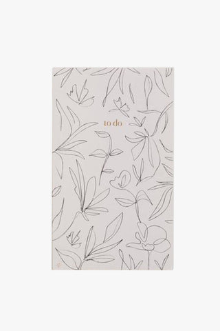 To Do Floral White Notebook HW Stationery - Journal, Notebook, Planner Papier HQ   