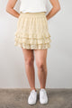 Fiesta Golden Ditsy Fleck Georgette Ruffle Mini Skirt
