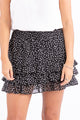 Fiesta Black Spot Shirred Mini Skirt