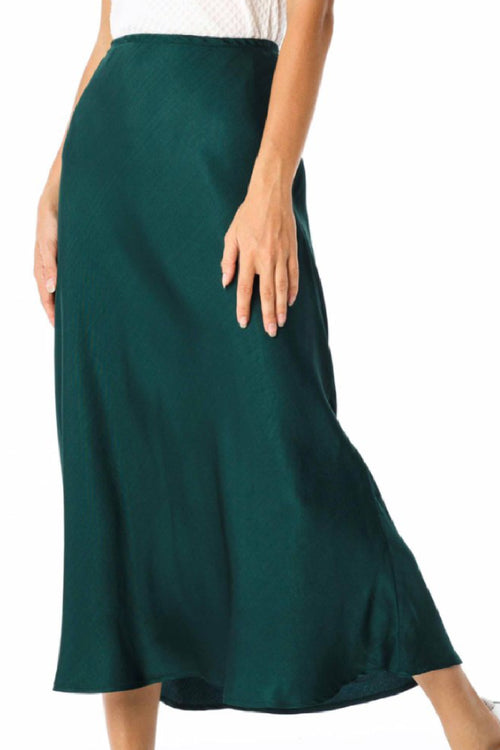 Friday Bias Cut Emerald Green Skirt WW Skirt Blak   