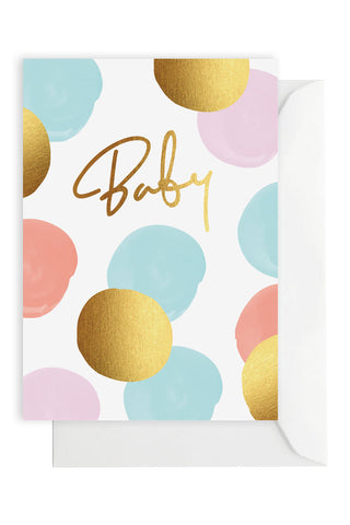 Baby Dots Multi Colour Greeting Card HW Greeting Cards Elm Paper   