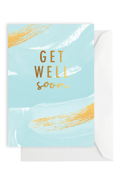 Get Well Brushy Greeting Card HW Greeting Cards Elm Paper   
