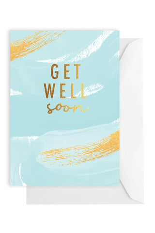 Get Well Brushy Greeting Card HW Greeting Cards Elm Paper   