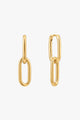 Chain Reaction Cable Link 2 In 1 30mm Gold Earrings