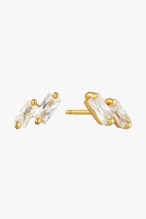 Glow Getter 7mm Gold Stud Earrings ACC Jewellery Ania Haie   