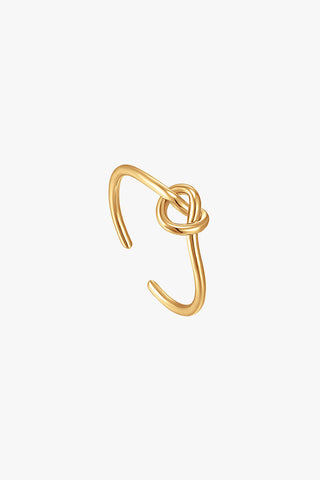 Forget Me Knot Adjustable Gold Ring