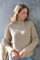 Graceful Biscuit Chunky Raglan Funnel Neck Knit